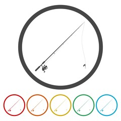 Fishing rod. illustration.