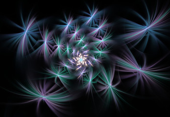 Abstract fractal star light