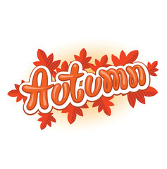 Vector image of an orange-white inscription 