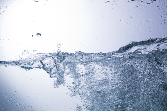 Clear water on a monochromatic background, abstraction