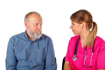 Senior man at the doctor