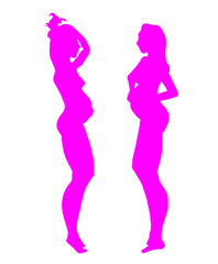 Naklejka na ściany i meble twee zwangere vrouwen