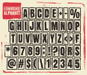 Engraved alphabet set illustration.