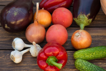 Fresh organic vegetables close-up
