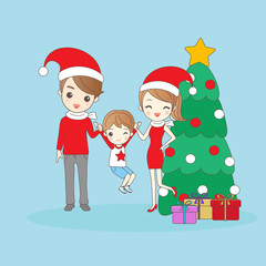christmas cartoon family