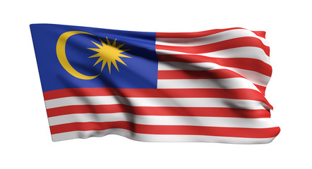 Malaysia flag waving