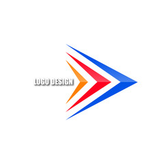 Logo arrow, vector illustration.