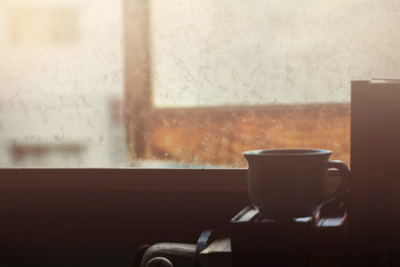 cup with lighting window.