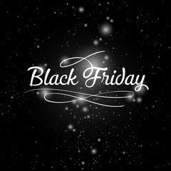 Black friday lettering background