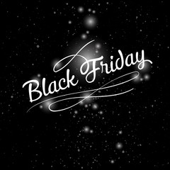 Black friday lettering background