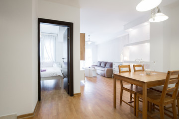 Dining room in a modern apartment
