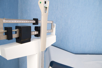 Hospital Medical Scale - Medical professional physician sliding