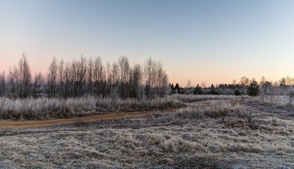 cold morning in late autumn