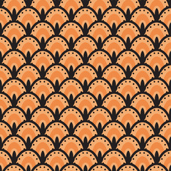 Peacock tail  Seamless Pattern
