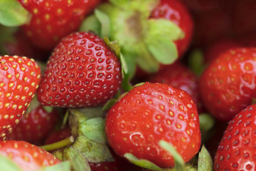 Ripe red strawberries, background