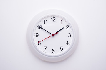 wall clock on the white background