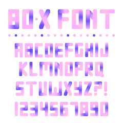 Colorful bright font