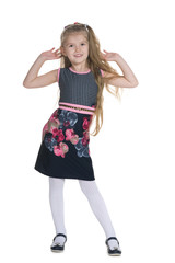 Fototapeta premium Pretty blonde little girl