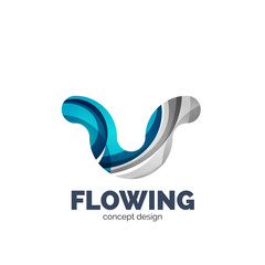 Vector set of abstract letter business logo icons