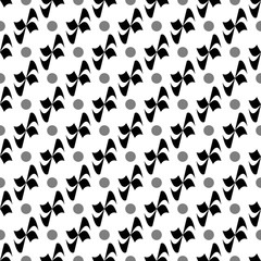 Flower, polka dot geometric seamless pattern 70.09