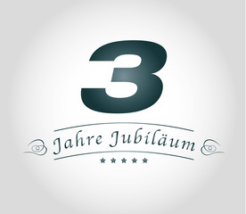 3 jahre jubiläum grafik