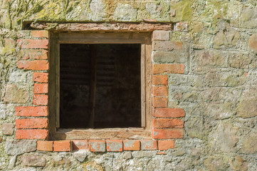 brick window background