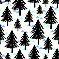 Obraz premium Seamless Christmas Pattern