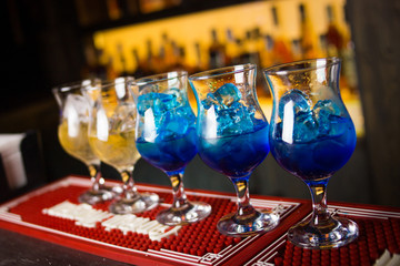 alcoholic blue coctails