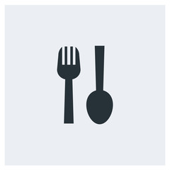 Spoon knife flat icon, image jpg, vector eps, flat web, material icon, icon with grey background	