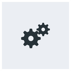Setting flat icon, image jpg, vector eps, flat web, material icon, icon with grey background	