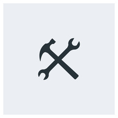 Repair tools flat icon, image jpg, vector eps, flat web, material icon, icon with grey background	