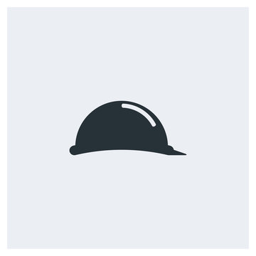 Helmet flat icon, image jpg, vector eps, flat web, material icon, icon with grey background	