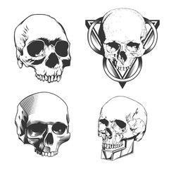 black skull set