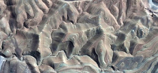 natural level curves, abstract photography of the deserts of Africa from the air, Genre: Abstract...