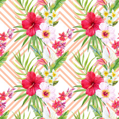 Tropical watercolor pattern