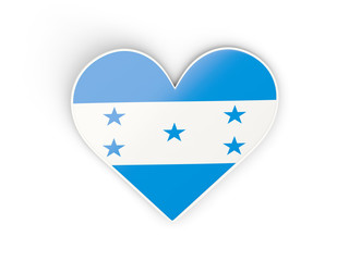 Flag of honduras, heart shaped sticker