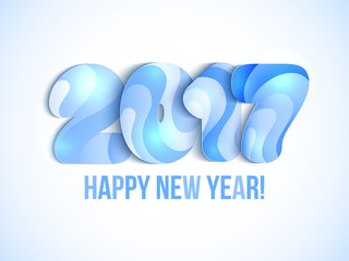 Obraz premium New Year 2017 greeting card.