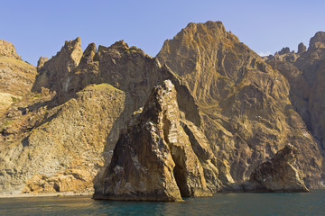 Fototapeta na wymiar Rocks of fantastic forms.Kara-Dag.Crimea.