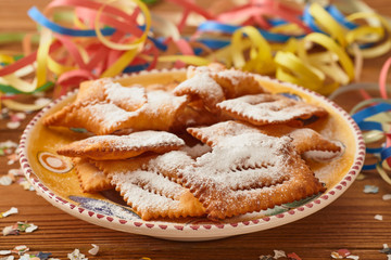 chiacchiere typical Italian carnival pastry