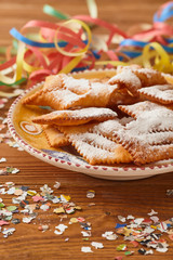 chiacchiere typical Italian carnival pastry