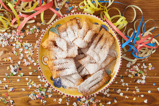 chiacchiere typical Italian carnival pastry