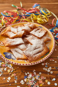 chiacchiere typical Italian carnival pastry