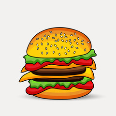 Illustration of burger