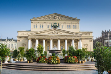 Fototapeta na wymiar Bolshoi Theatre in the summer.