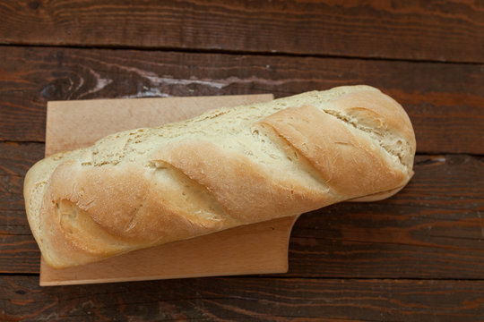 .Fresh homemade white bread