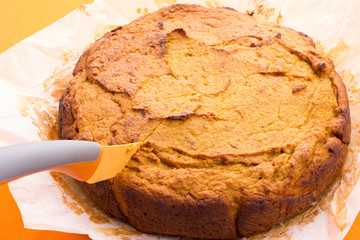 Homemade pumpkin pie