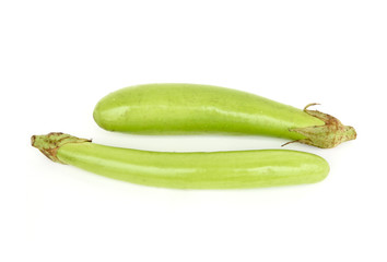 long green egg plant isolated on white background