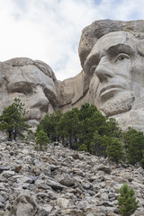 Obraz premium Roosevelt and Lincoln On Mount Rushmore