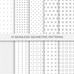Collection of geometric seamless patterns.