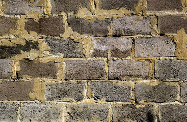 Contrasted brickwork detailed texture background - stock photo